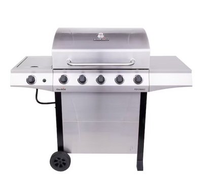 Char-Broil Performance Series Silver 5-Burner Liquid Propane Gas Grill